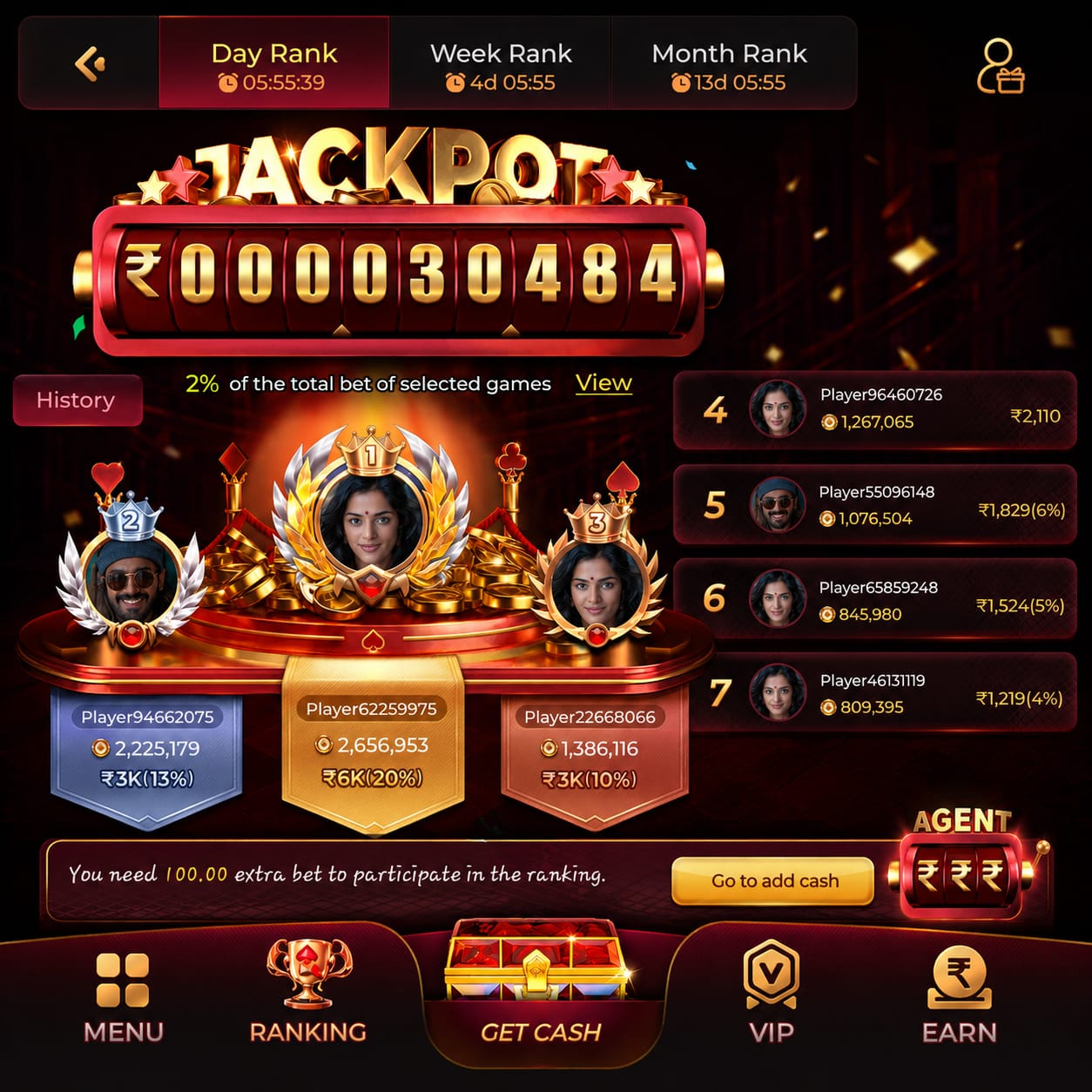 IX7 Game online gaming interface displayed on a mobile device